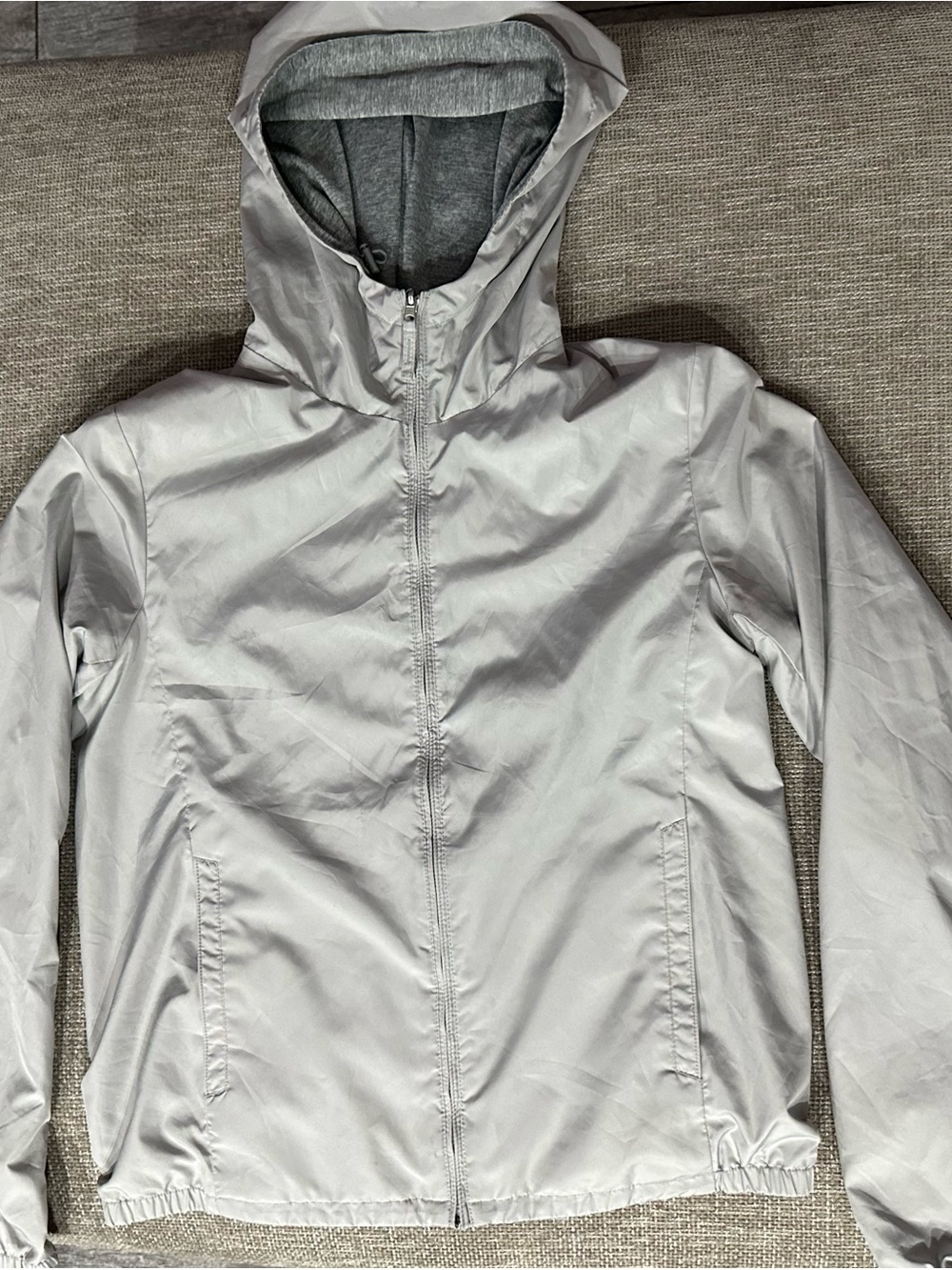 Uniqlo Reversable Light Gray Hooded Utility Jacket